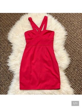 Pink/Red Sleeveless Cocktail Dress